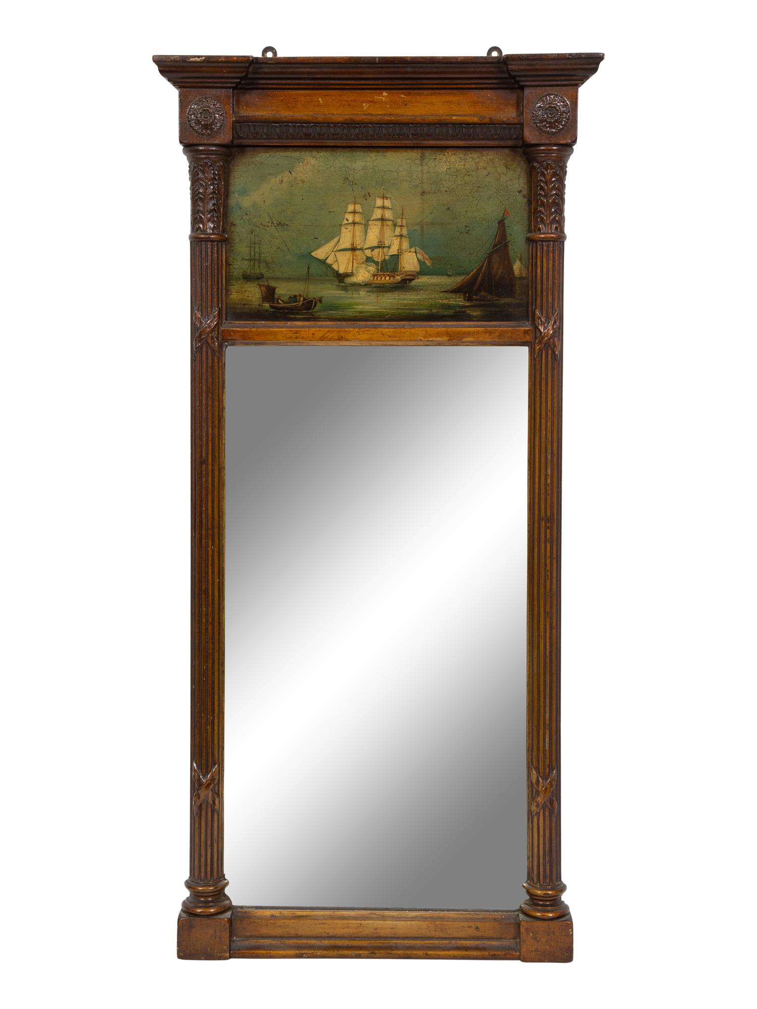A Regency Carved Mahogany Mirror