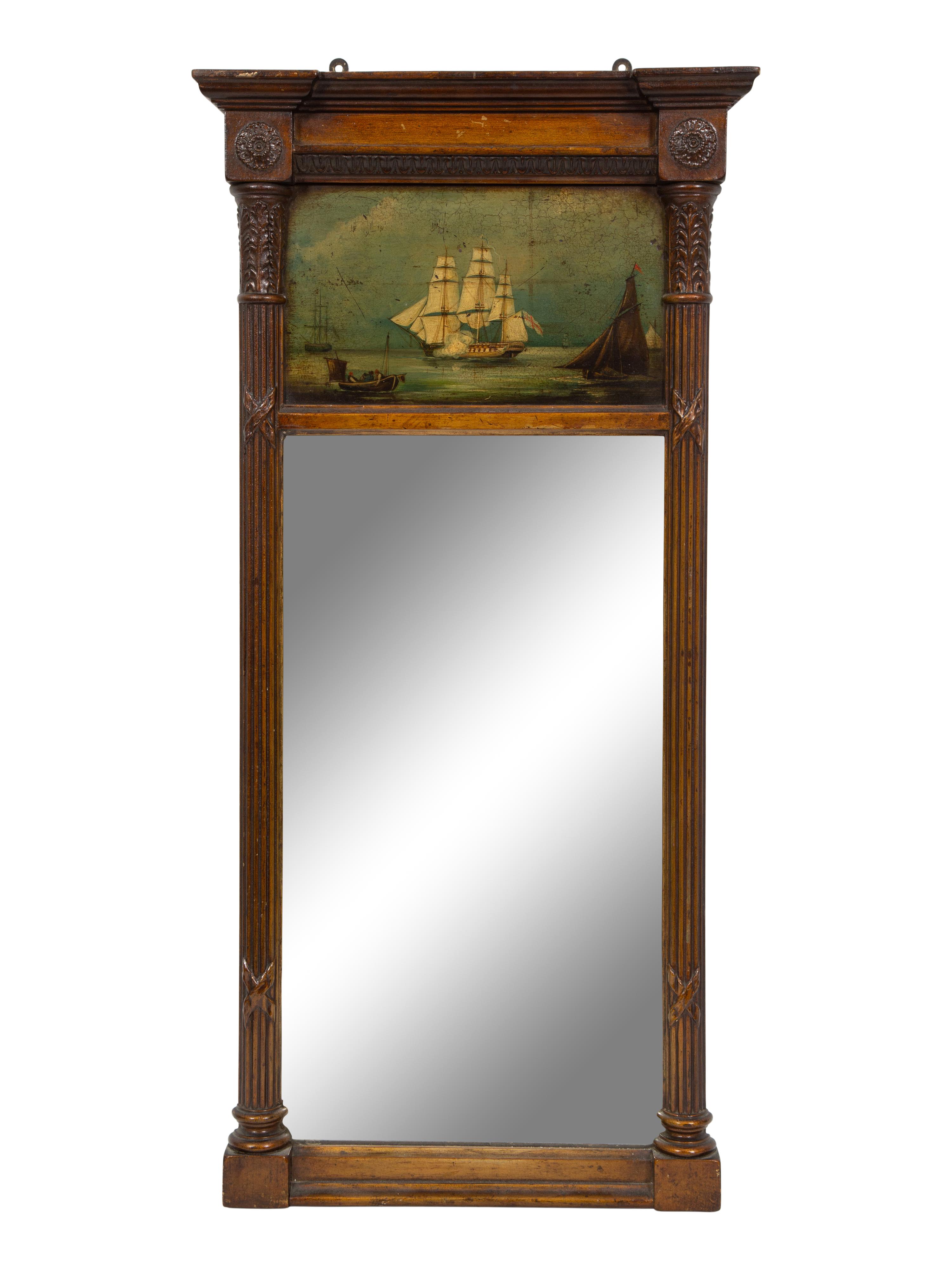 A Regency Carved Mahogany Mirror