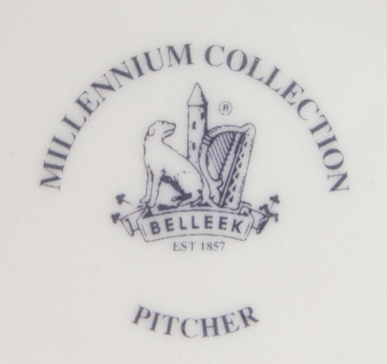 Two Belleek Millennium Pitchers Height 10 1/4 inches. — MILLENNIUM MARK (2000)