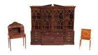 Three Furniture Articles Height of first 6 3/4 inches. — Various Makers