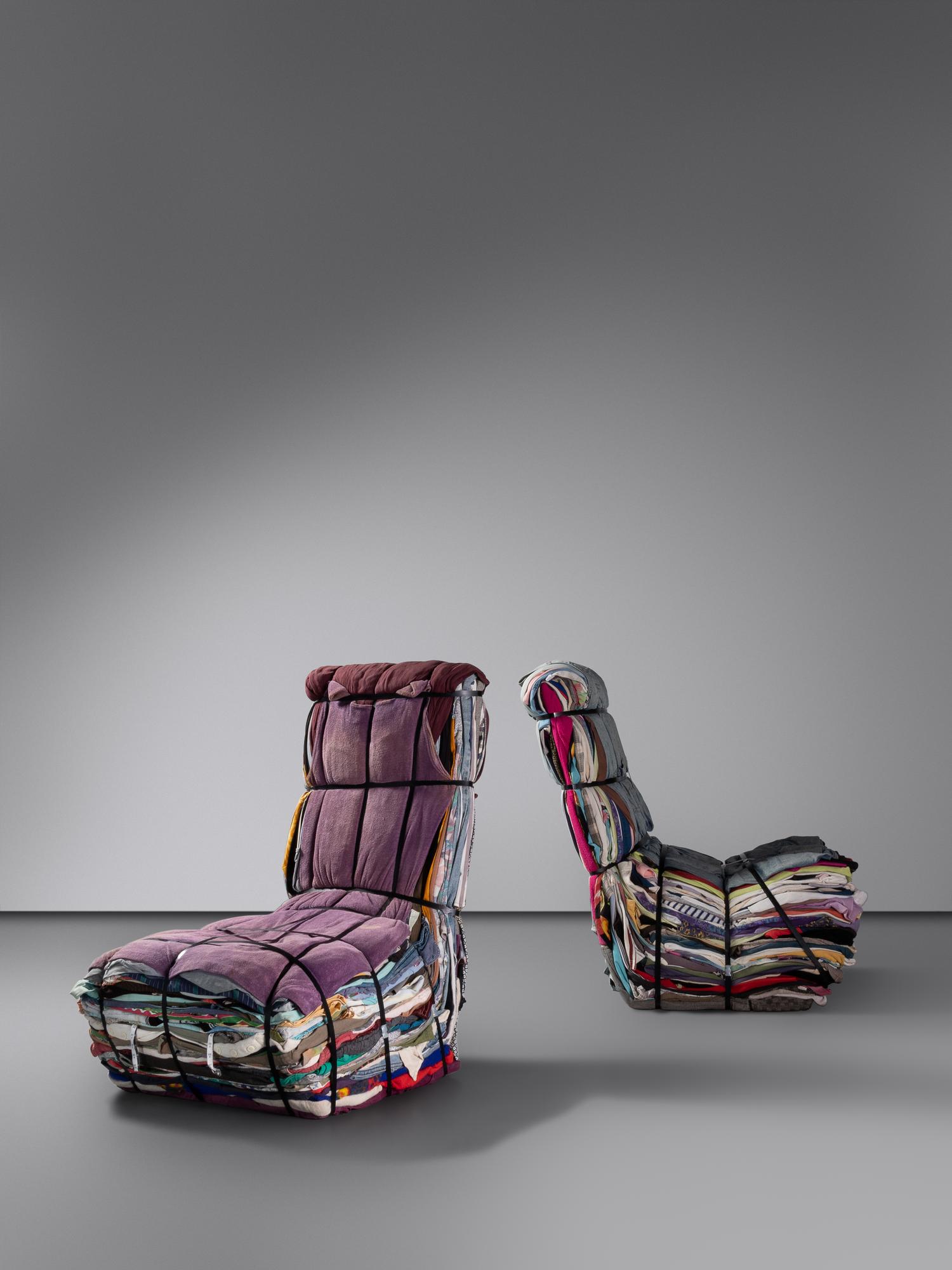 Pair of 'Rag' Chairs, c. 1991 Droog, Netherlands