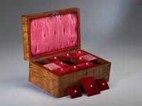 An Ash and Marquetry Sewing Box