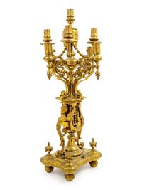 A Gilt Metal Candelabrum