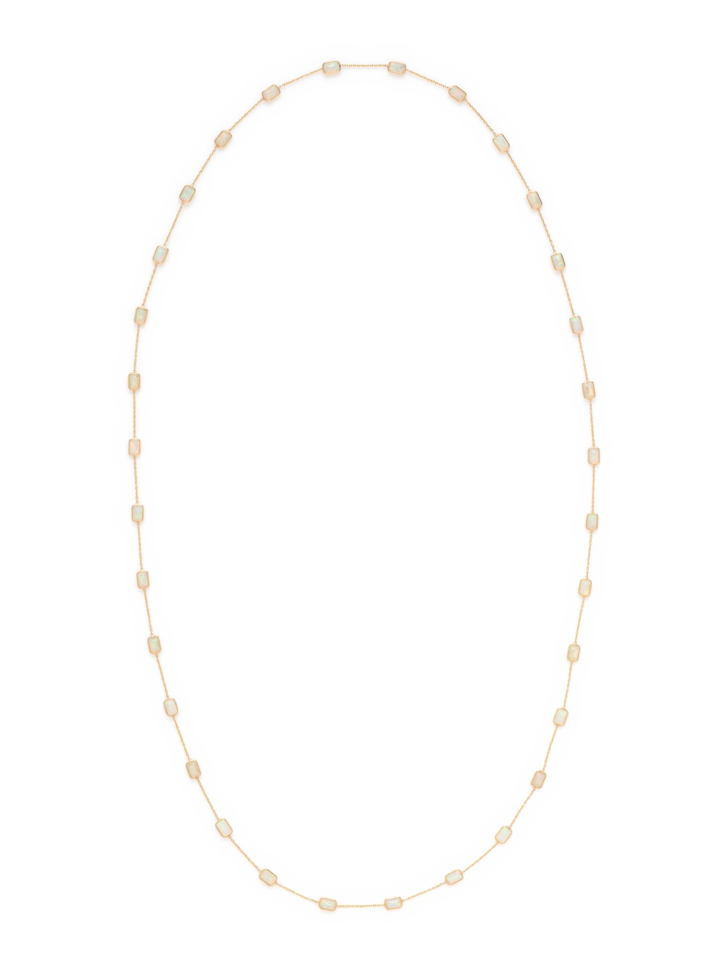 YELLOW GOLD AND OPAL NECKLACE