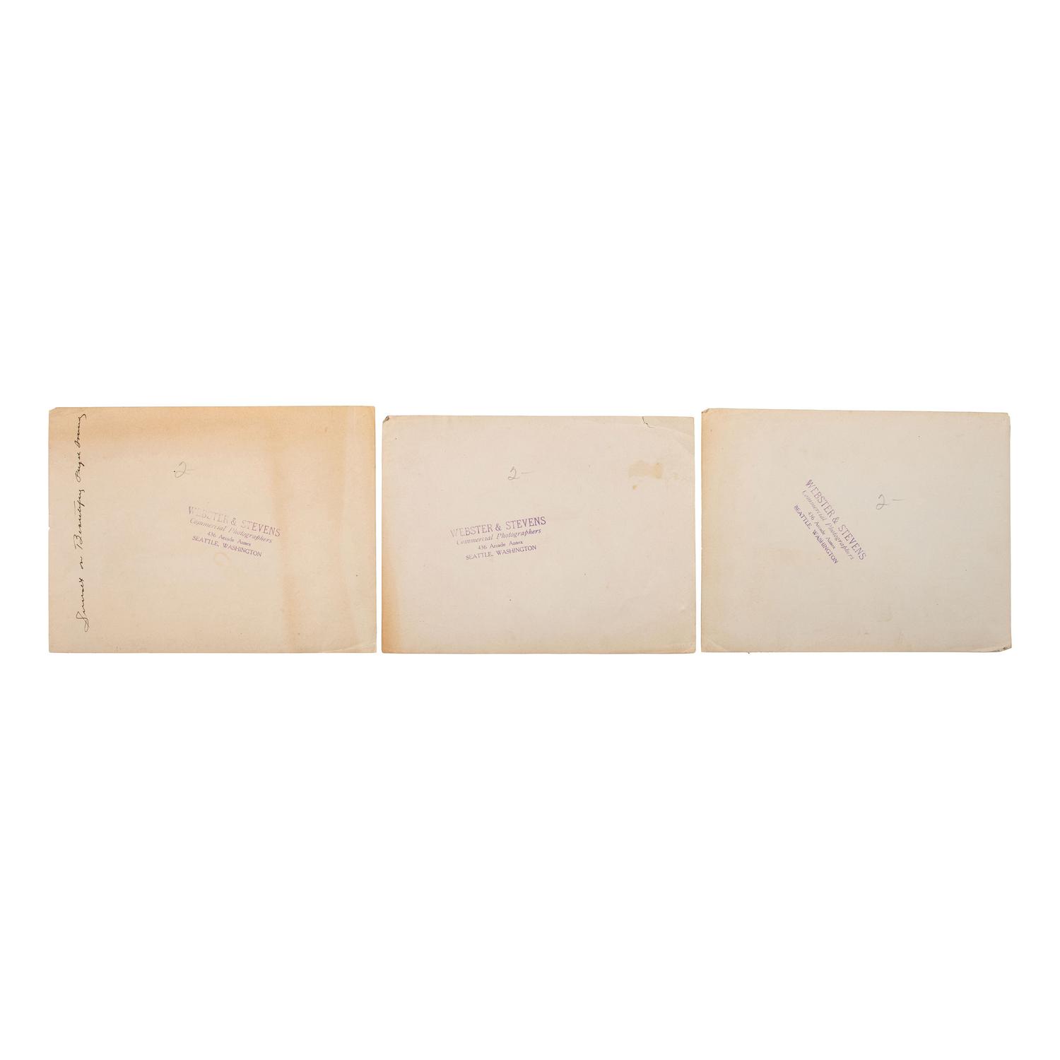 [WESTERN AMERICANA - EARLY PHOTOGRAPHY]. A group of albumen and silver gelatin photographs of the Pacific Northwest and other Western areas, including: