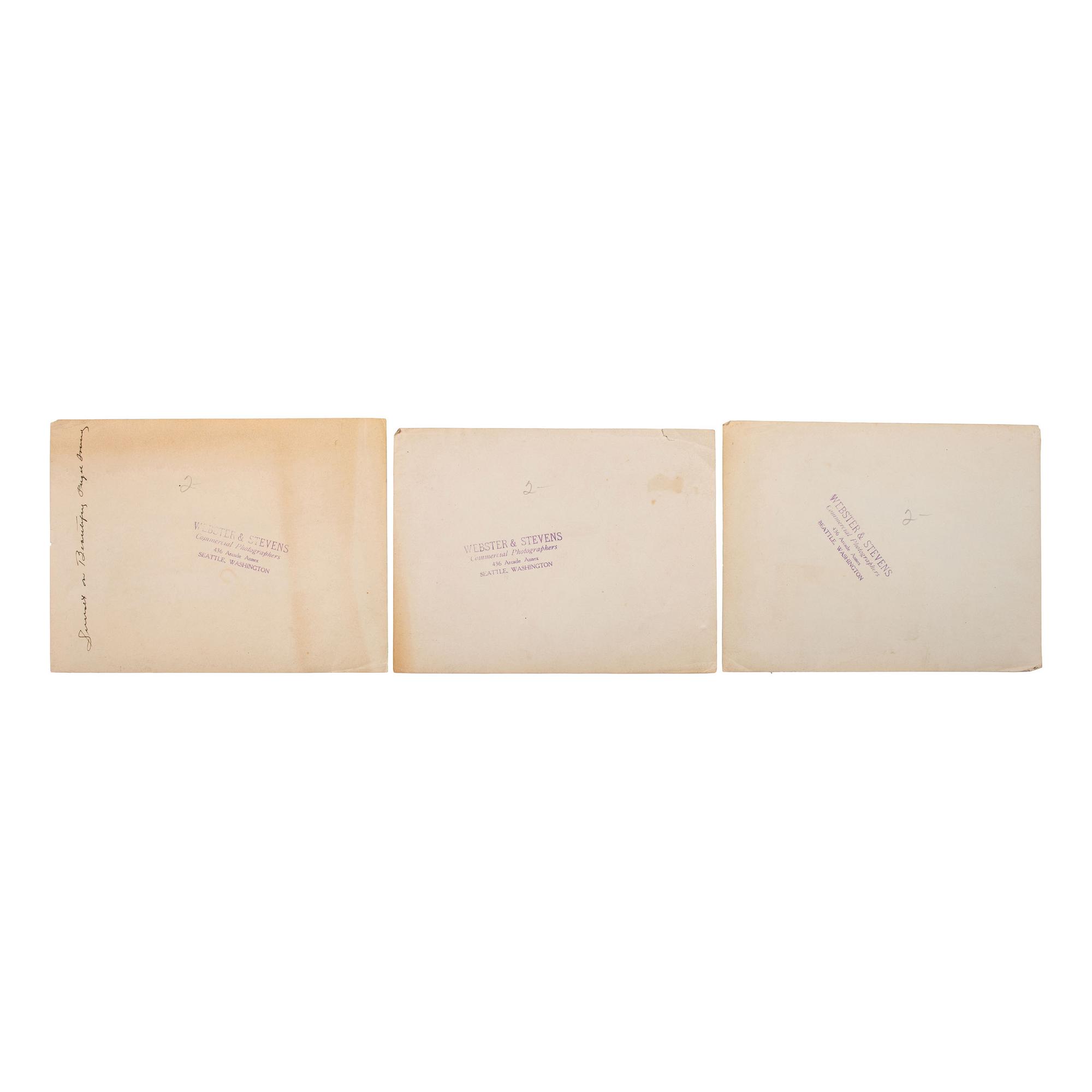 [WESTERN AMERICANA - EARLY PHOTOGRAPHY]. A group of albumen and silver gelatin photographs of the Pacific Northwest and other Western areas, including: