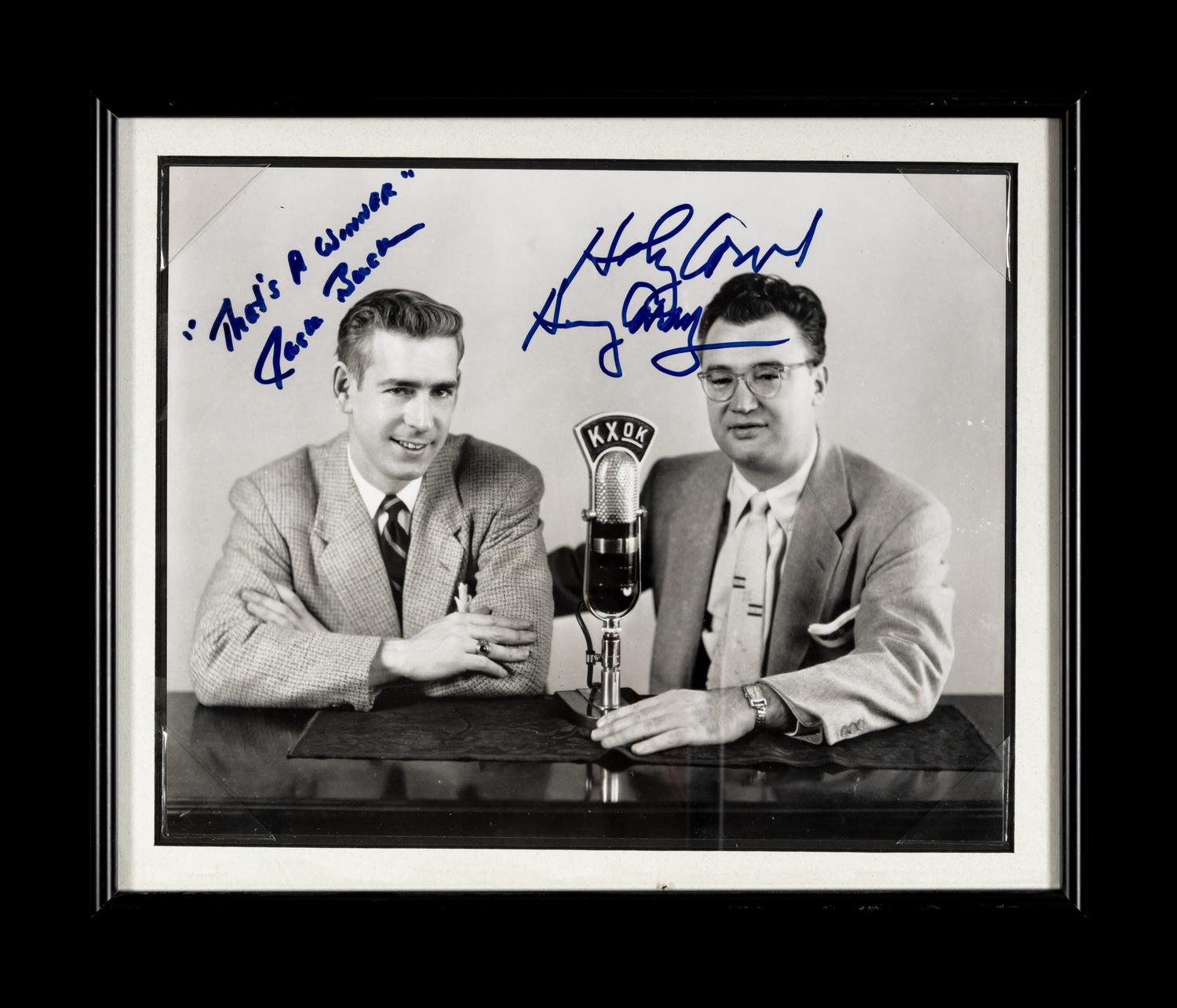 A Jack Buck and Harry Caray Dual Signed Autograph Photo (Beckett Authentication Services)