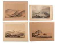 [WESTERN AMERICANA]. A group of western etchings, prints and photographs, and an 1890 manuscript letter detailing the incredible natural beauty of Wagon Wheel Gap, Colorado.