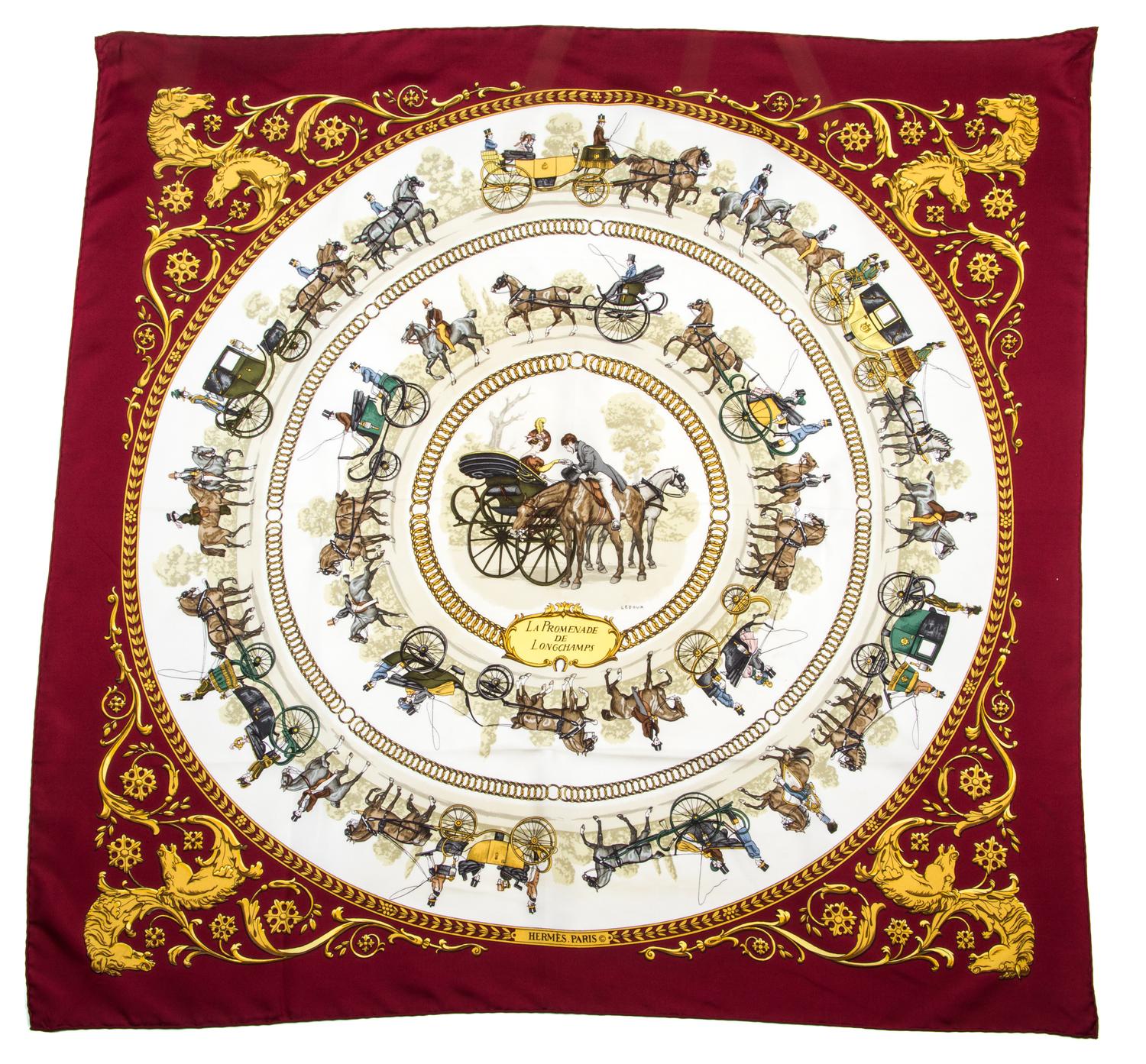 An Hermes 90cm Silk Scarf, 36" x 36".