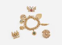 A Miscellaneous Collection of Yellow Gold and Gemstone Jewelry