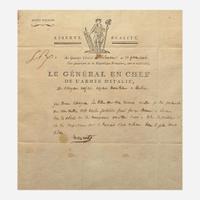 Bonaparte, Napoleon Partially-Printed Document, signed