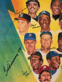 A 500 Home Run Club Signed Autograph Ron Lewis Print (Beckett Authentication Services Letter BAS Certified)