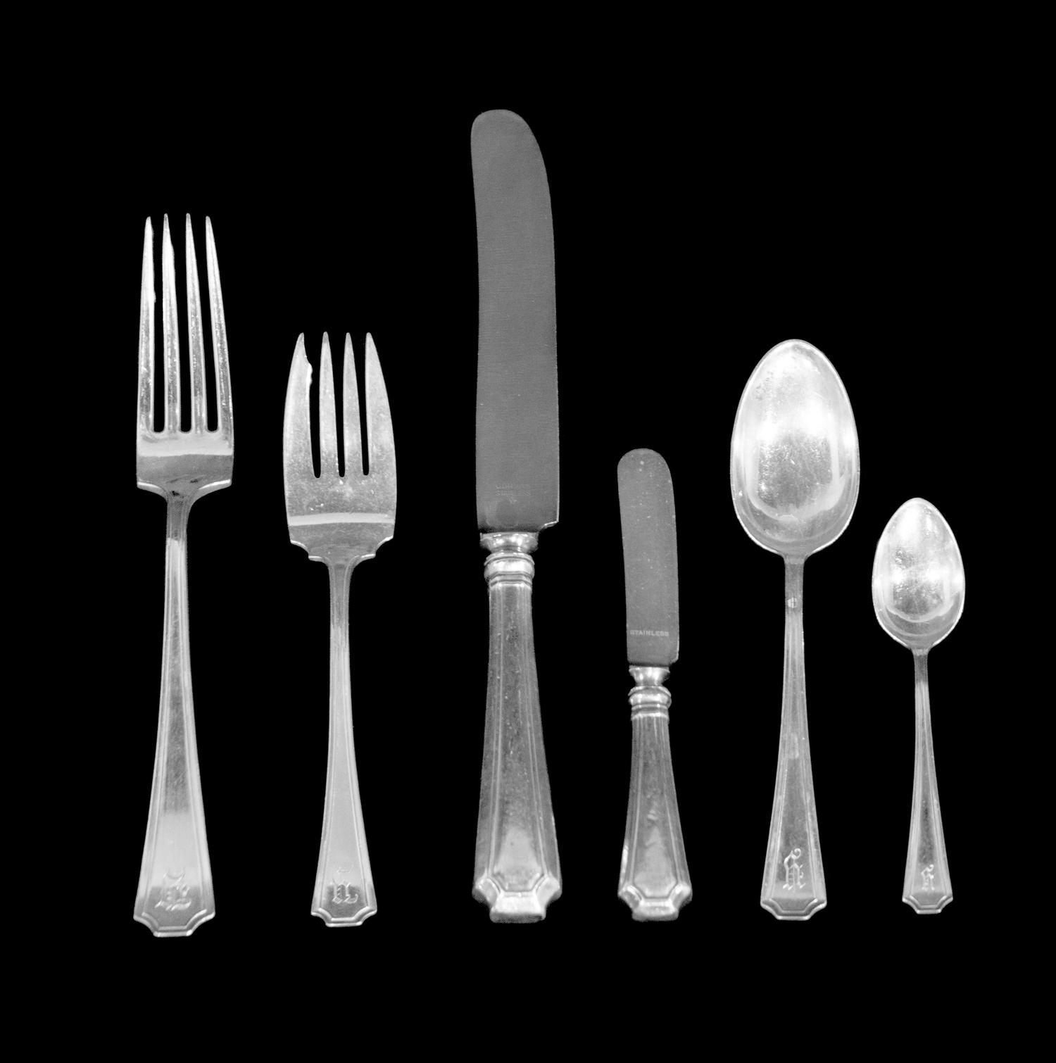 An American Silver Assembled Part Flatware Service