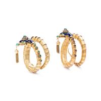 YELLOW GOLD, ENAMEL, DIAMOND AND GEMSTONE BANGLE BRACELETS