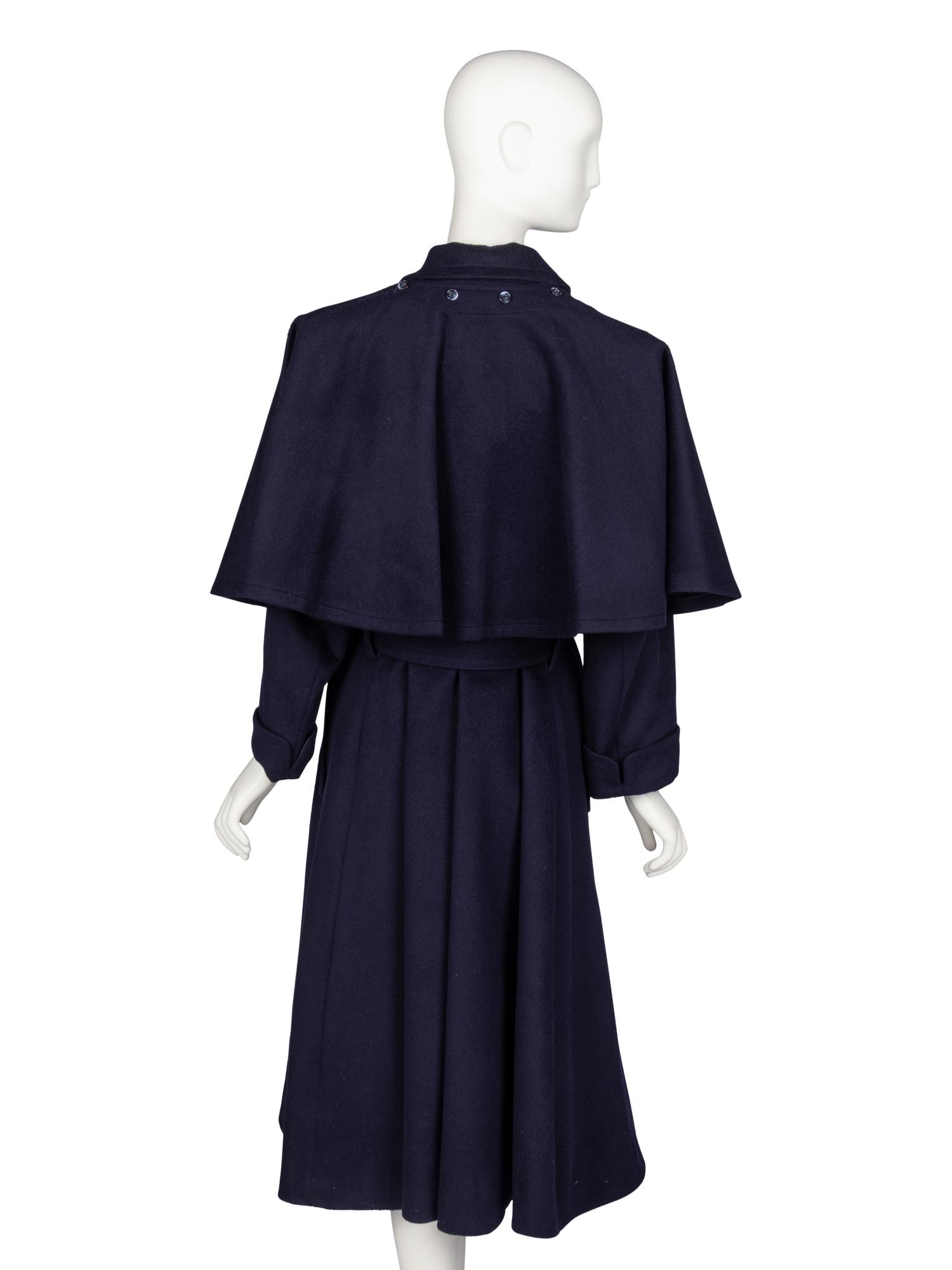 Yves Saint Laurent Rive Gauche, Wool Coat with Capelet