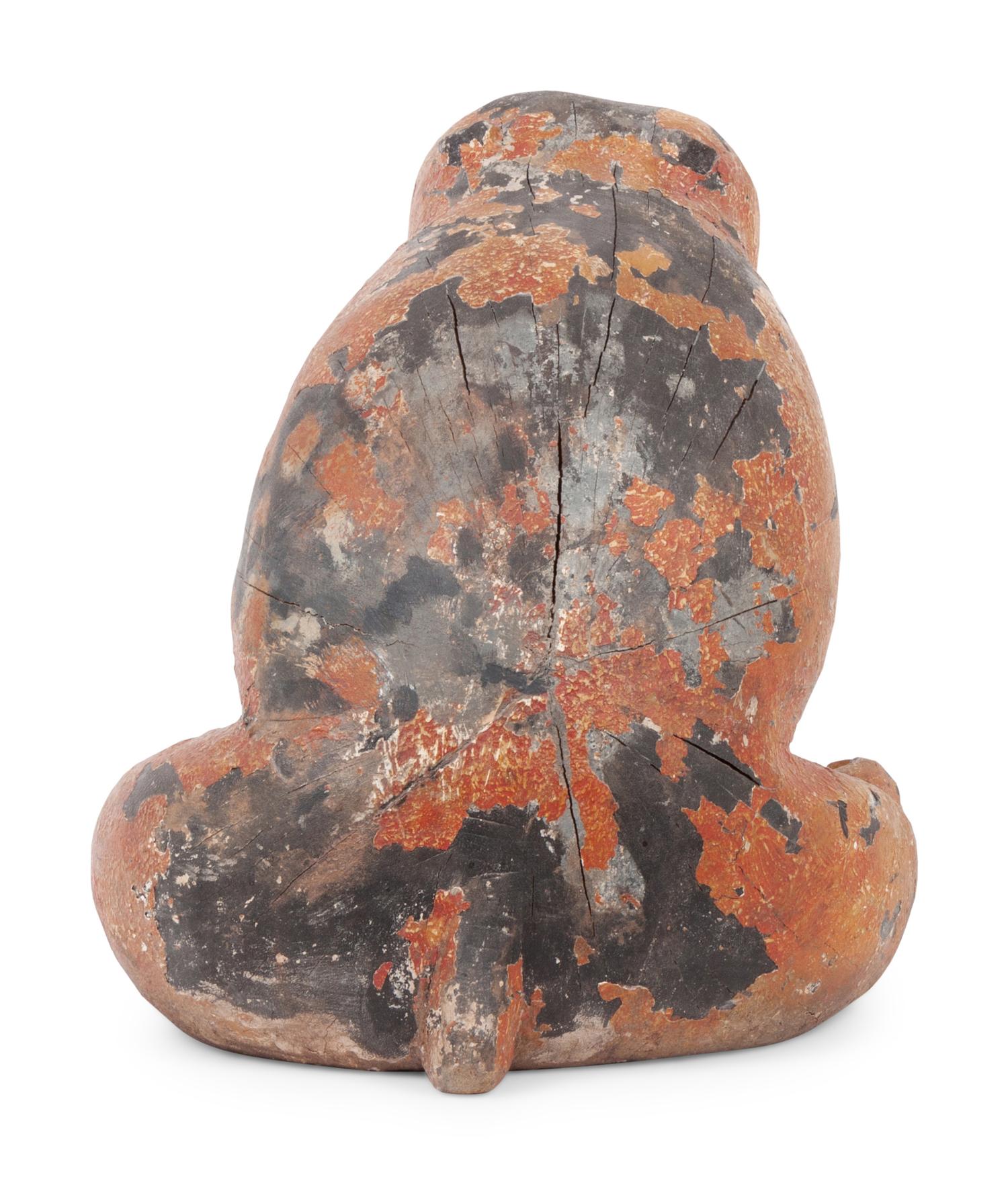 A Carved and Polychrome-Painted Folk Art Bear