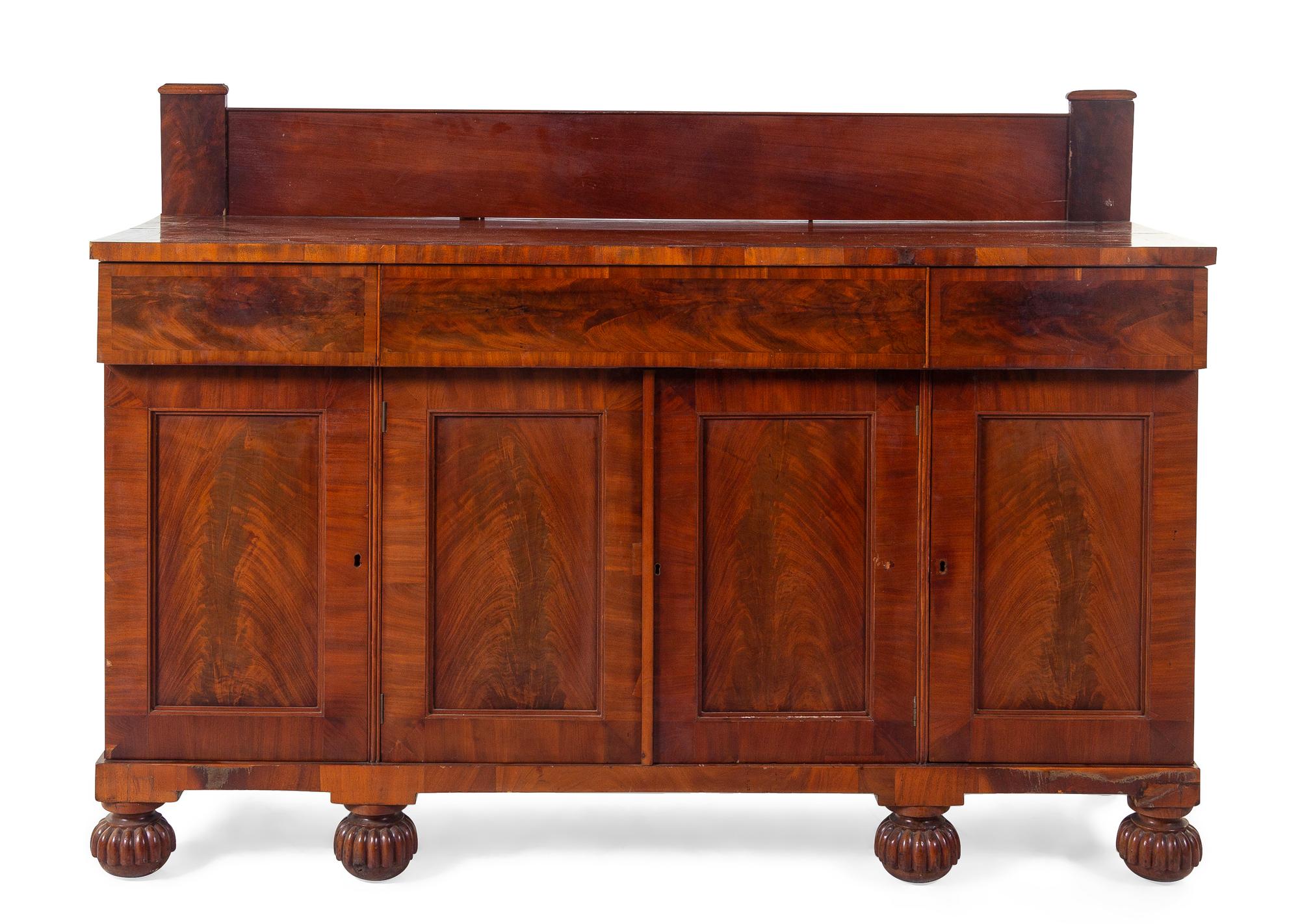 An American Empire Mahogany Sideboard