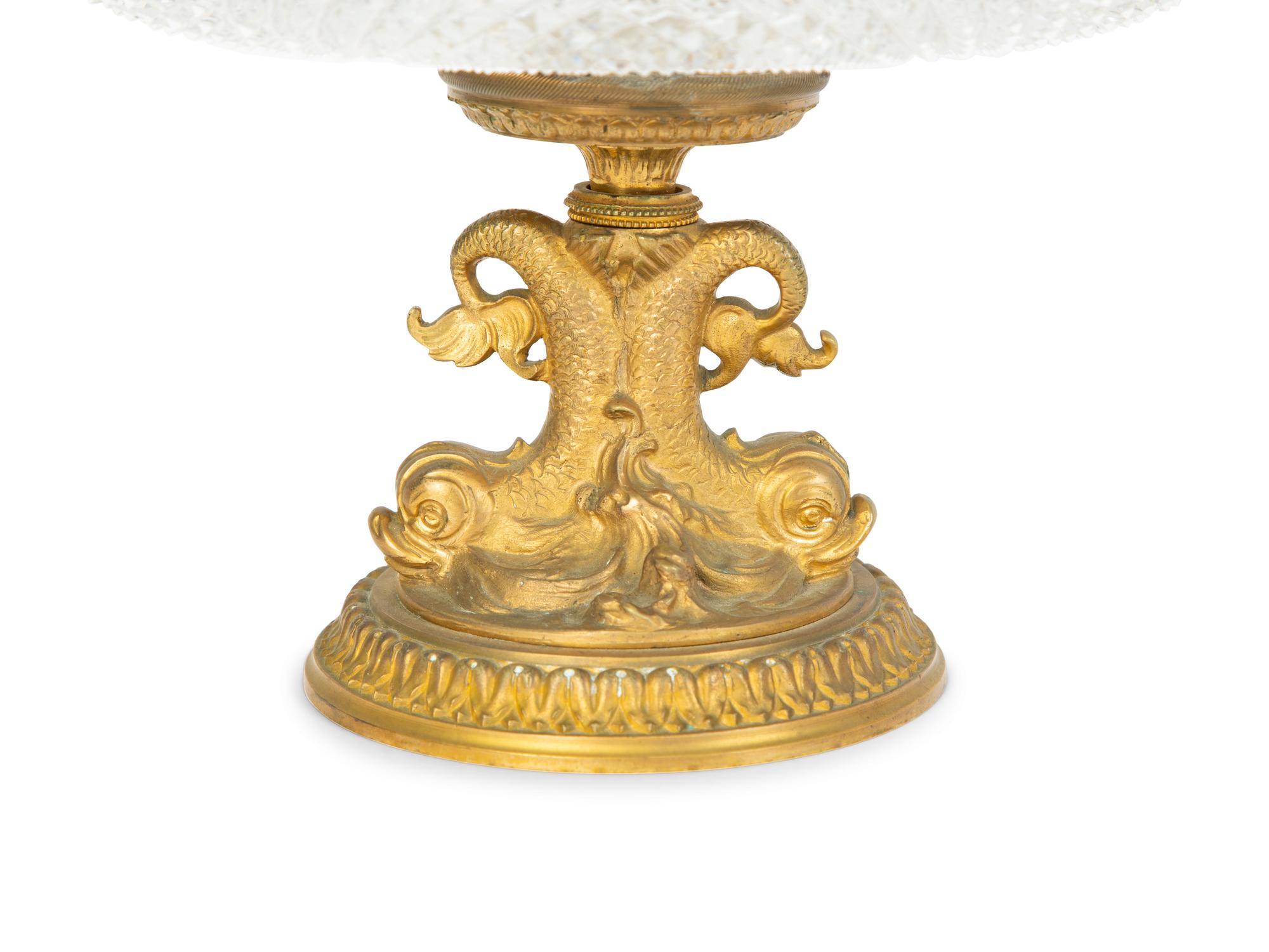 Two French Cut Crystal and Gilt Bronze Mounted Bowls — EARLY 20TH CENTURY
