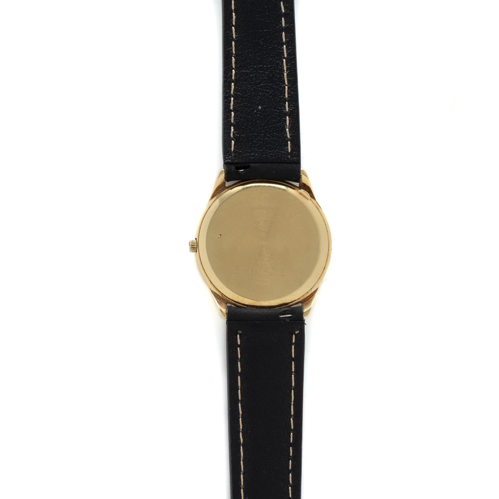 BAUME & MERCIER, YELLOW GOLD 'CLASSIMA' DATE WATCH