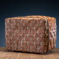Northeastern Ash Splint Lidded Basket