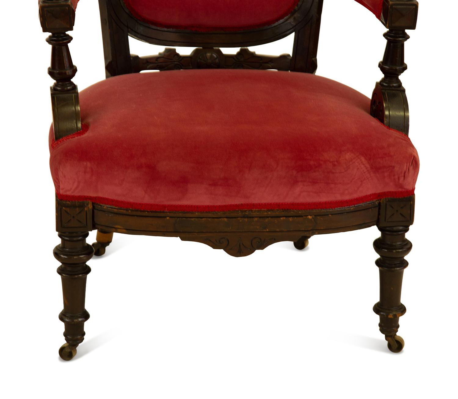 Two Gothic Revival Mahogany Armchairs
