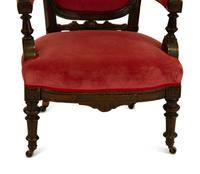 Two Gothic Revival Mahogany Armchairs