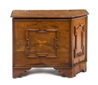 An Italian Walnut Lift-Top Cabinet Height 28 x width 36 1/4 x depth 15 inches. — 16TH/17TH CENTURY