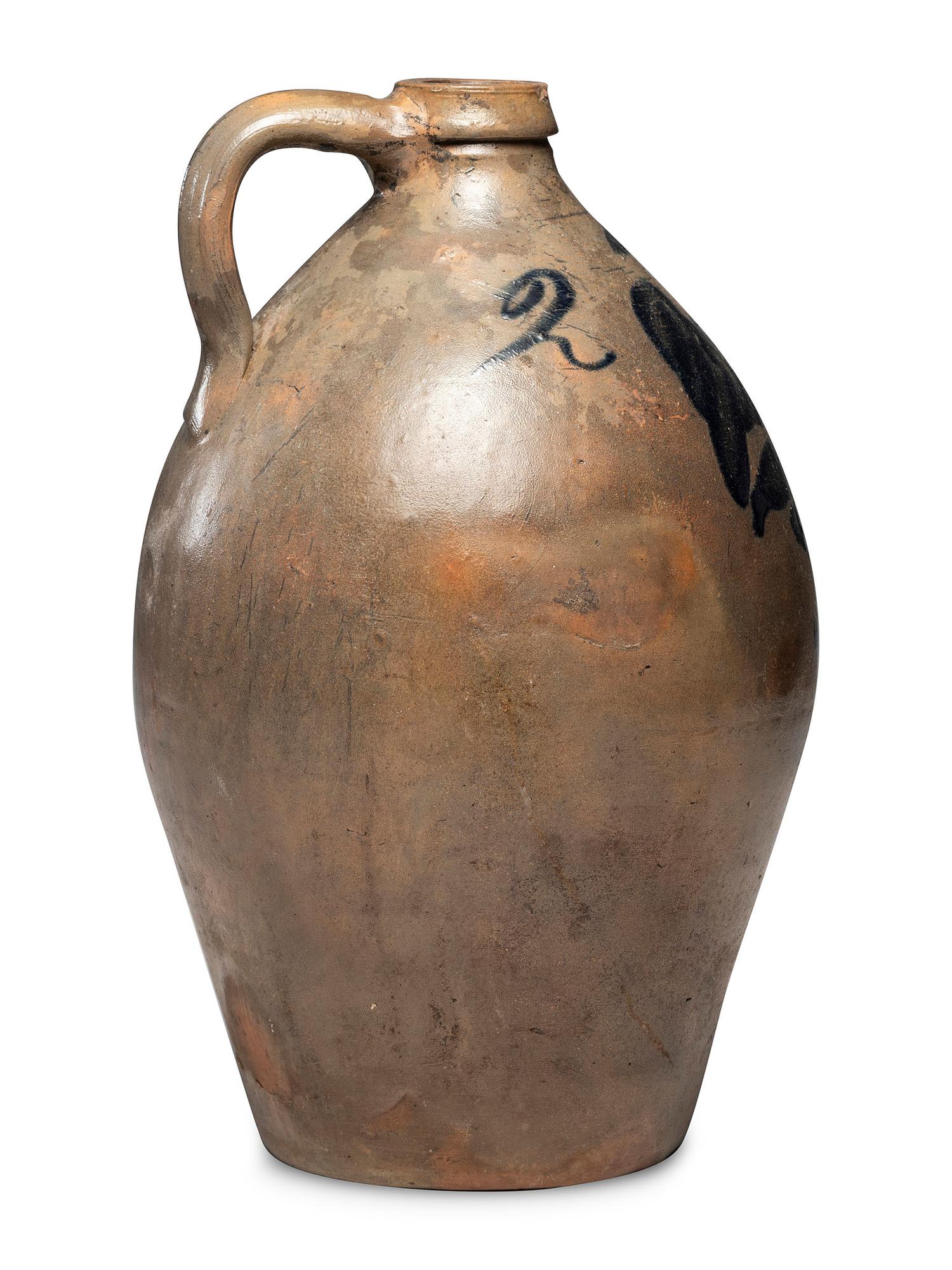 A J. B. Maxfield Two-Gallon Cobalt Decorated Stoneware Jug
