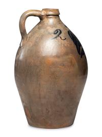 A J. B. Maxfield Two-Gallon Cobalt Decorated Stoneware Jug
