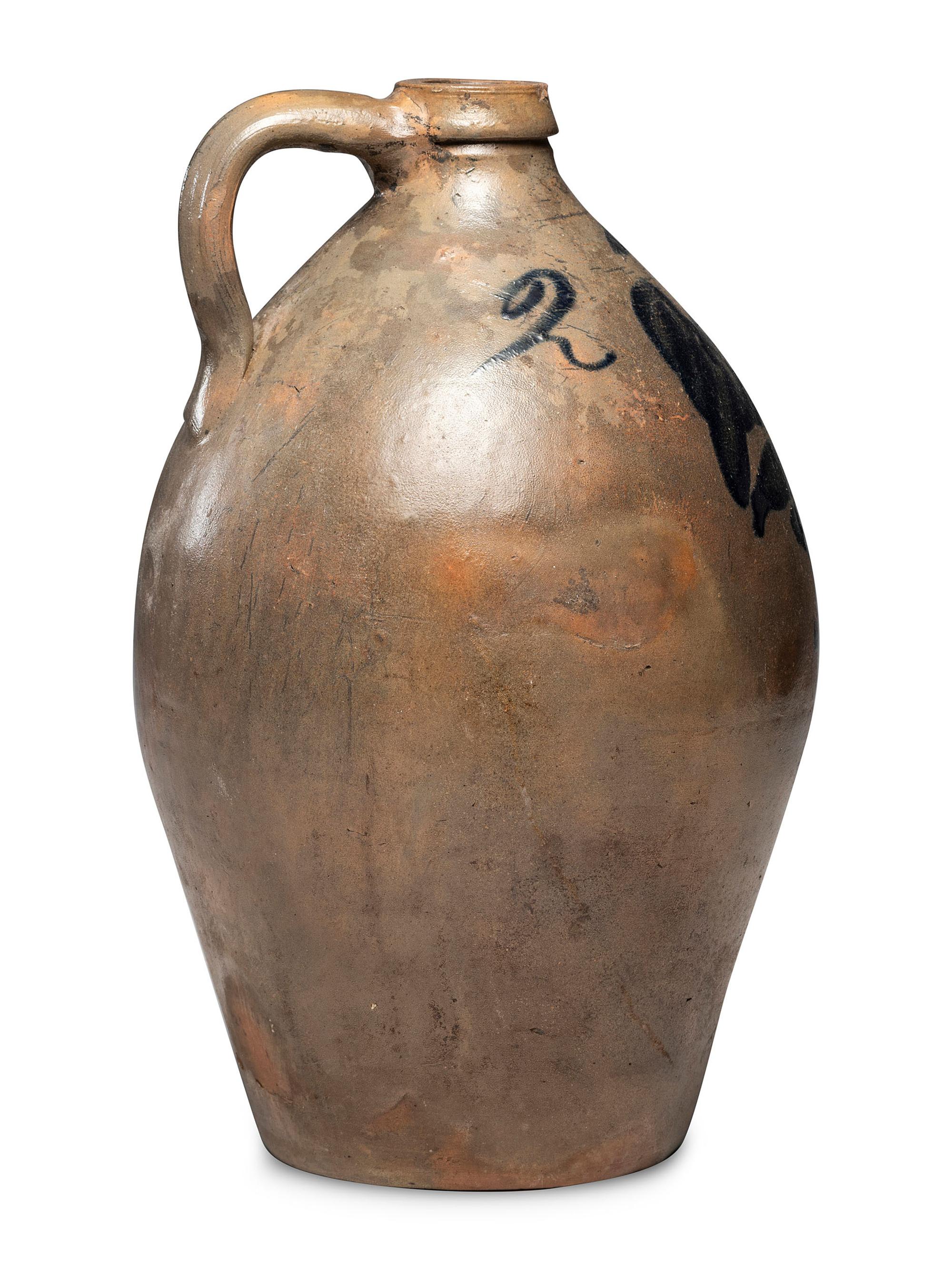 A J. B. Maxfield Two-Gallon Cobalt Decorated Stoneware Jug