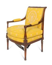 A Directoire Style Walnut Fauteuil