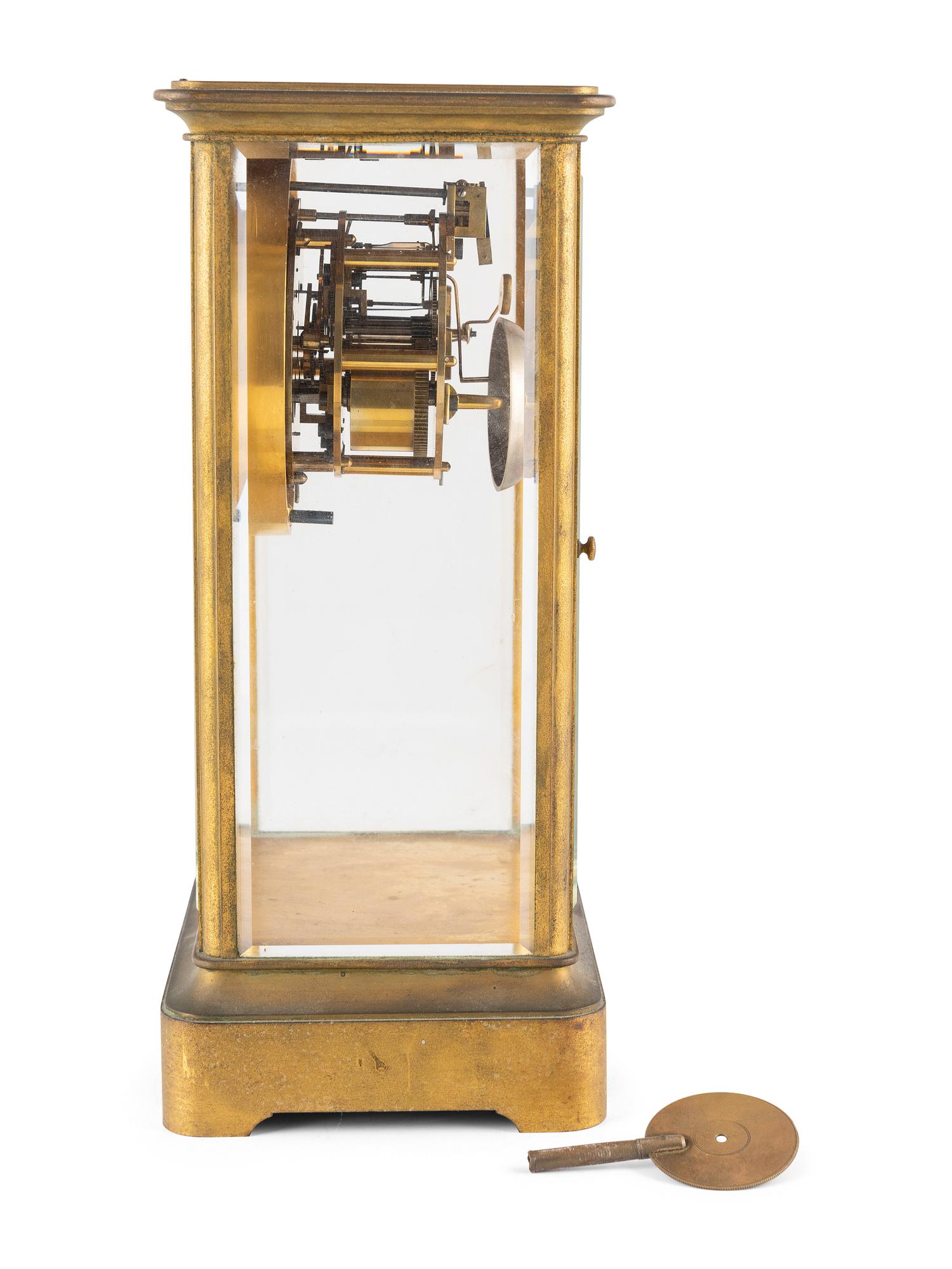 A Brass Mantel Clock