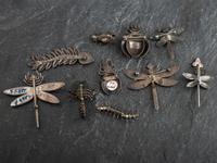 Collection of Navajo Silver Creepy Crawler Pins