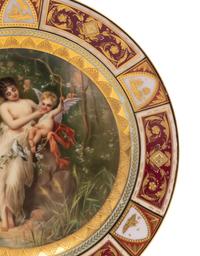 A Vienna Porcelain Plate Depicting Nymphe and Amor