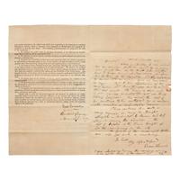 [African-Americana] May, Rev. Samuel J., and Evan Lewis, and George Benson, and Rowland Greene. Printed Circular Calling for the Formation of a National Anti-Slavery Society
