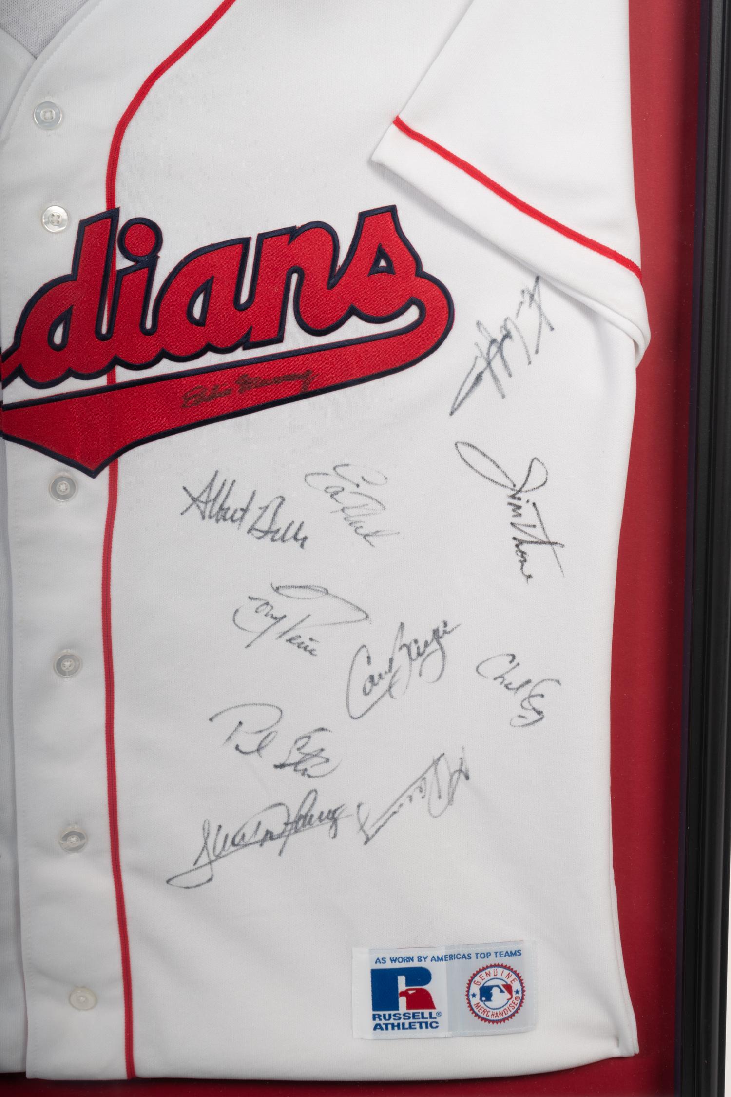 A 1995 Cleveland Indians Team Signed Autograph Baseball Jersey,