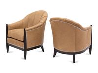 A Pair of Swaim Art Deco Style Club Chairs