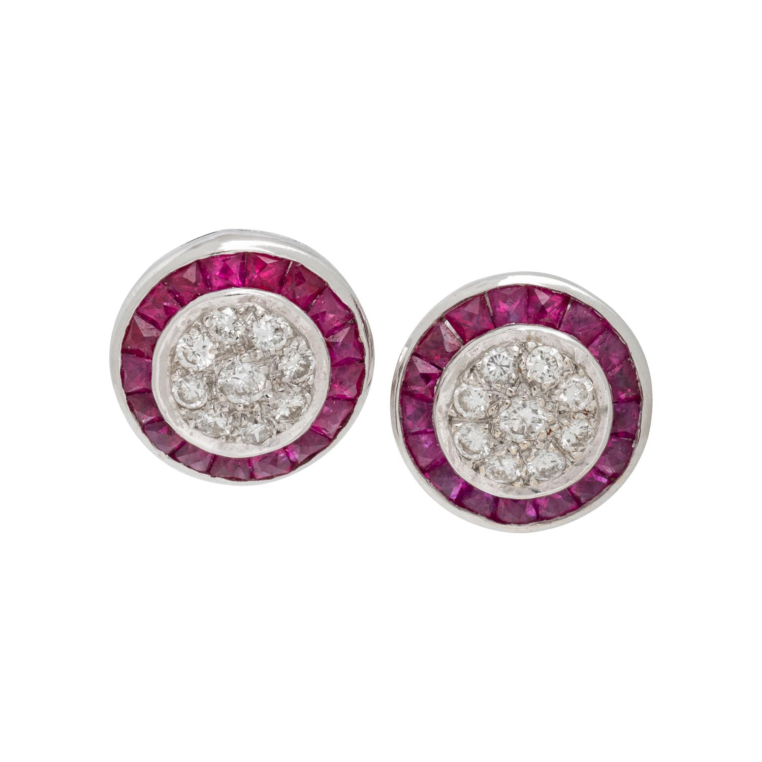 DIAMOND AND RUBY EARRINGS