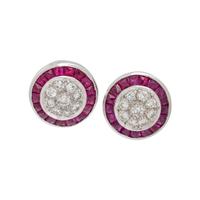 DIAMOND AND RUBY EARRINGS