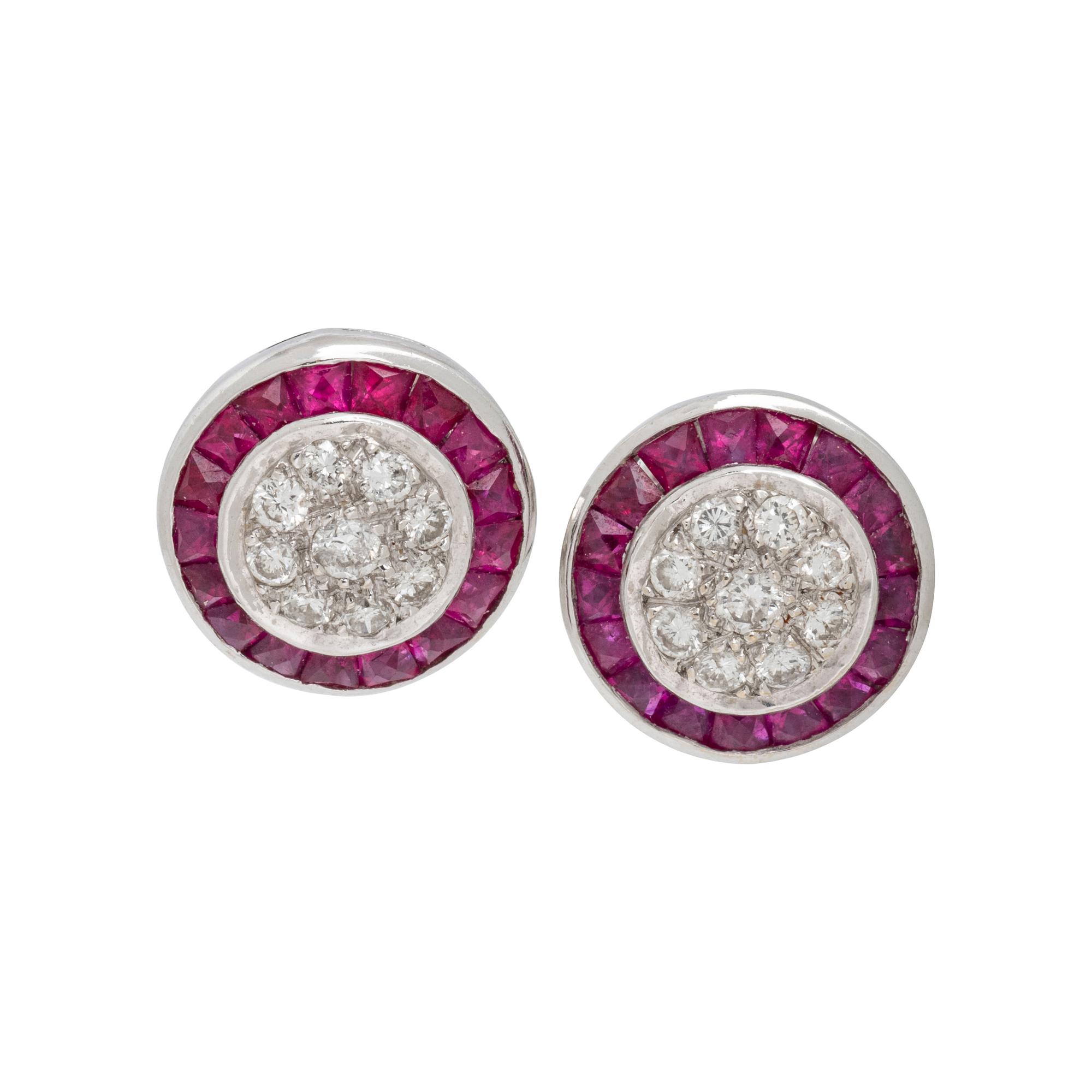 DIAMOND AND RUBY EARRINGS