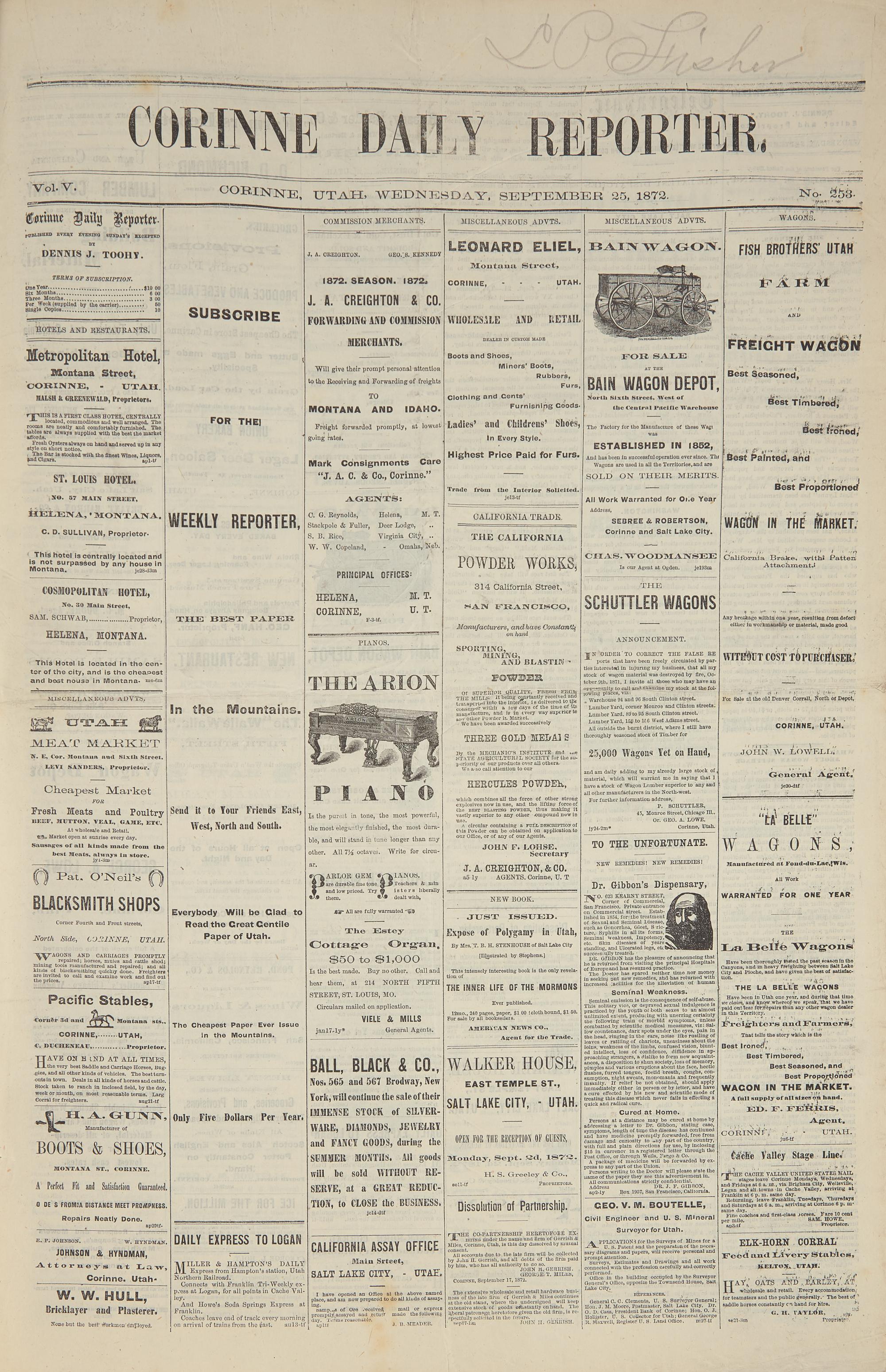 [Mormonism] S ubstantial and Nearly Consecutive Run of an Anti-Mormon Newspaper