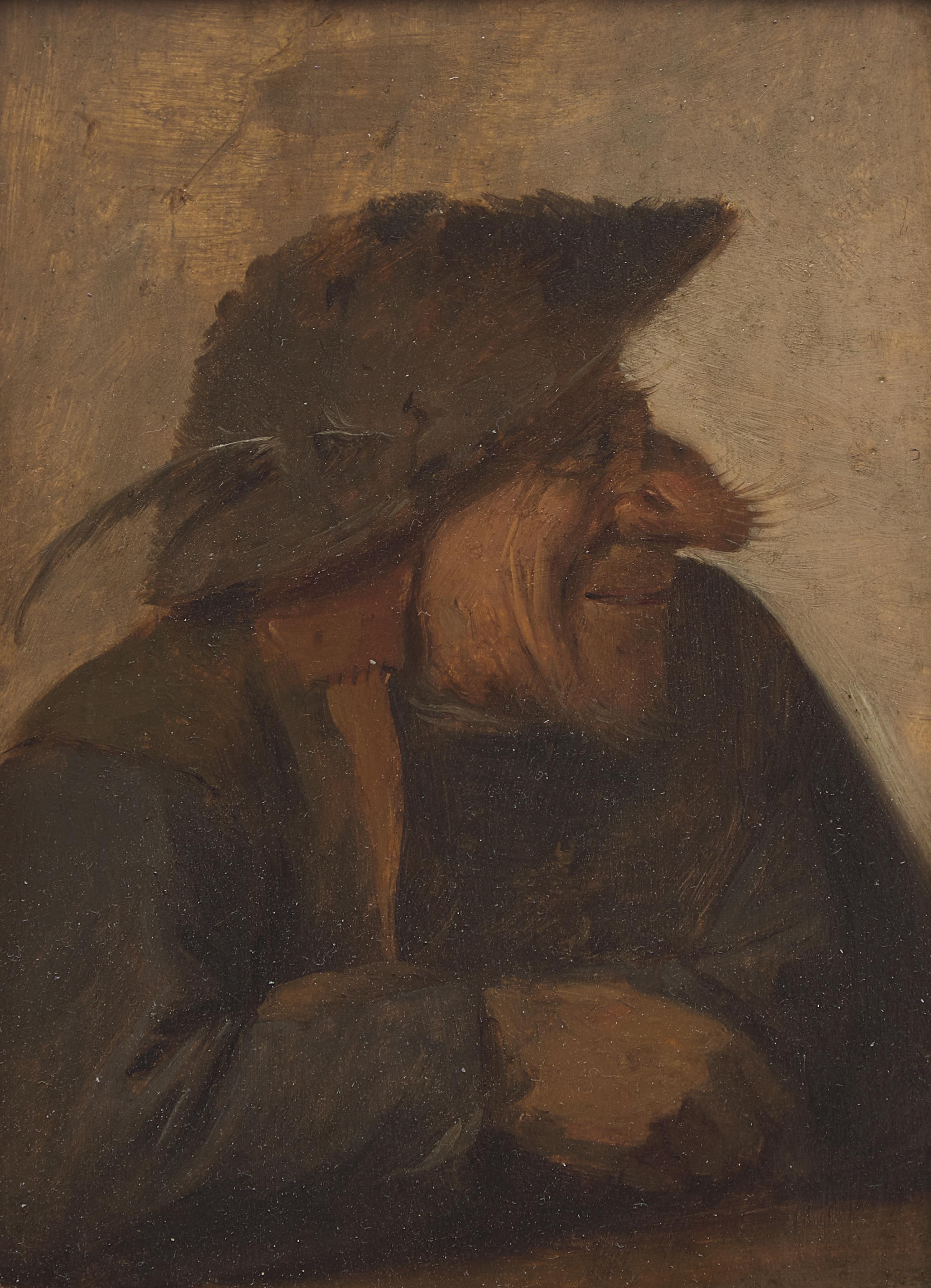 Circle of Adriaen Brouwer (Flemish, born c. 1605-1638) — Caricature of a Man in Profile