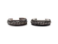Pair of Matching Navajo Silver Cuff Bracelets