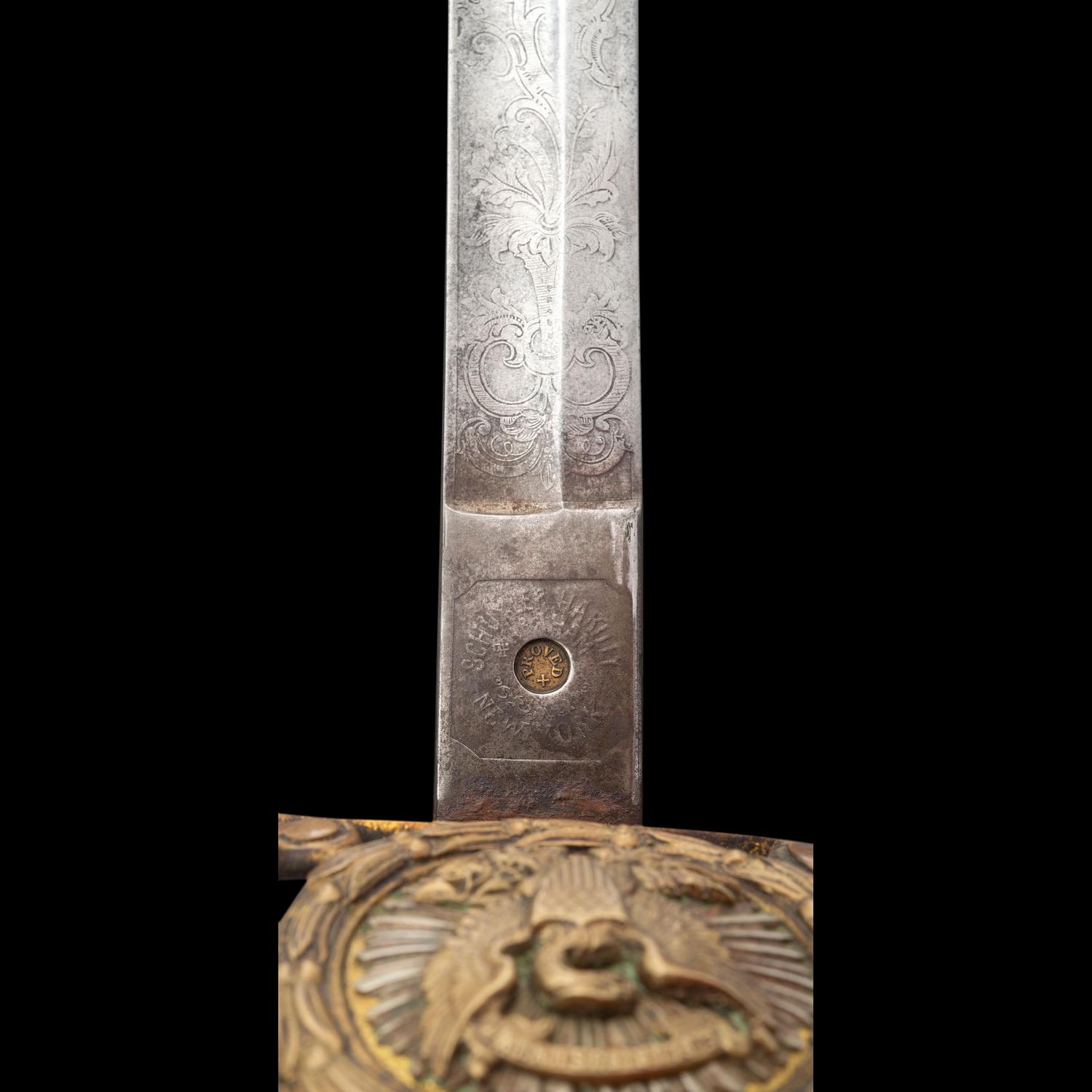 Cent Guard Style Presentation Sword of Capt. A.T. Farwell 179th NY Infantry, KIA at The Crater and the Sword Captured by Capt. J.B. Hughes, 11th AL Infantry