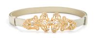 A Judith Leiber Metallic Thin Belt, max: 43" min: 25"