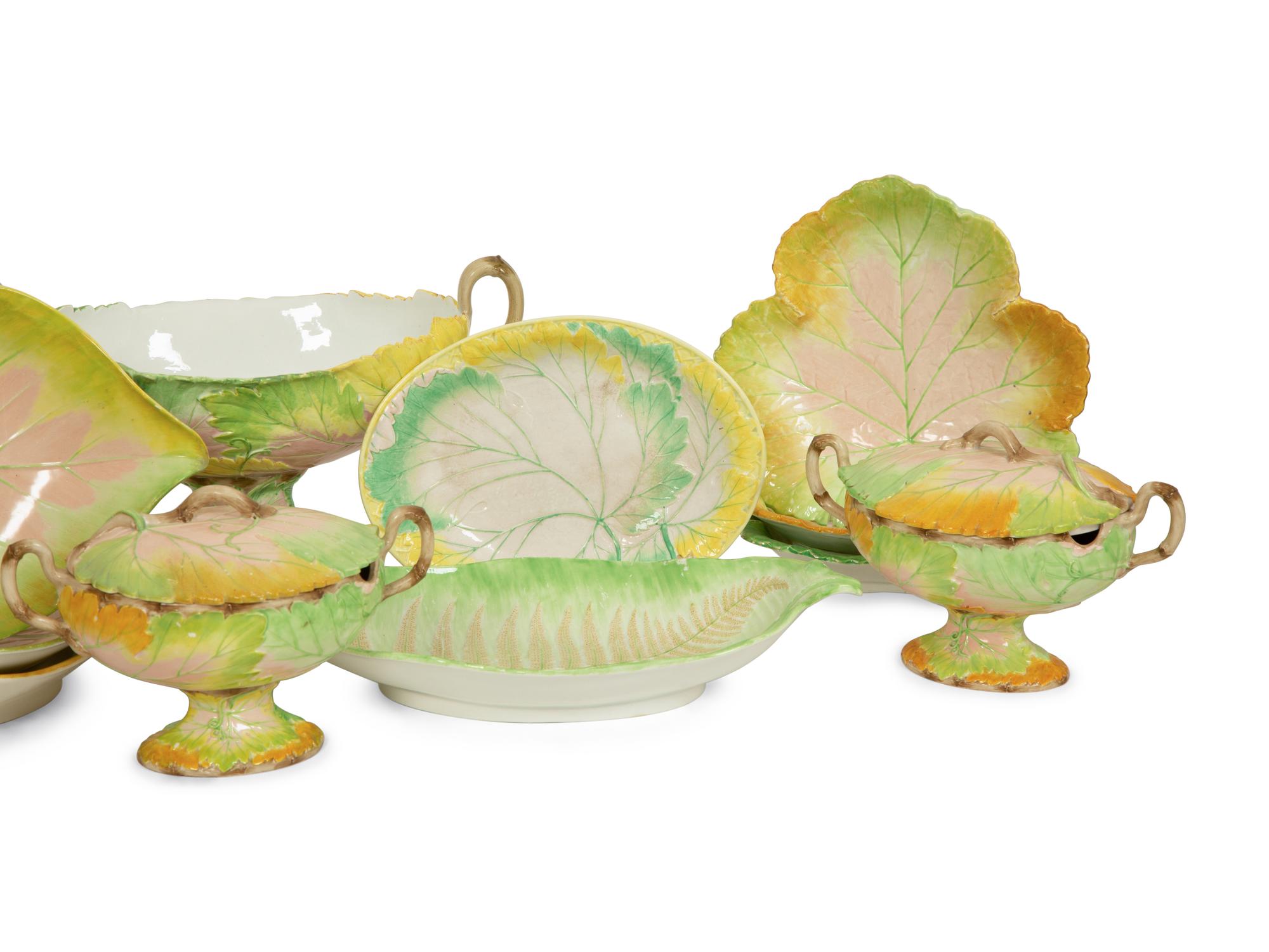 A Wedgwood Pearlware 'Leafage' Dessert Service