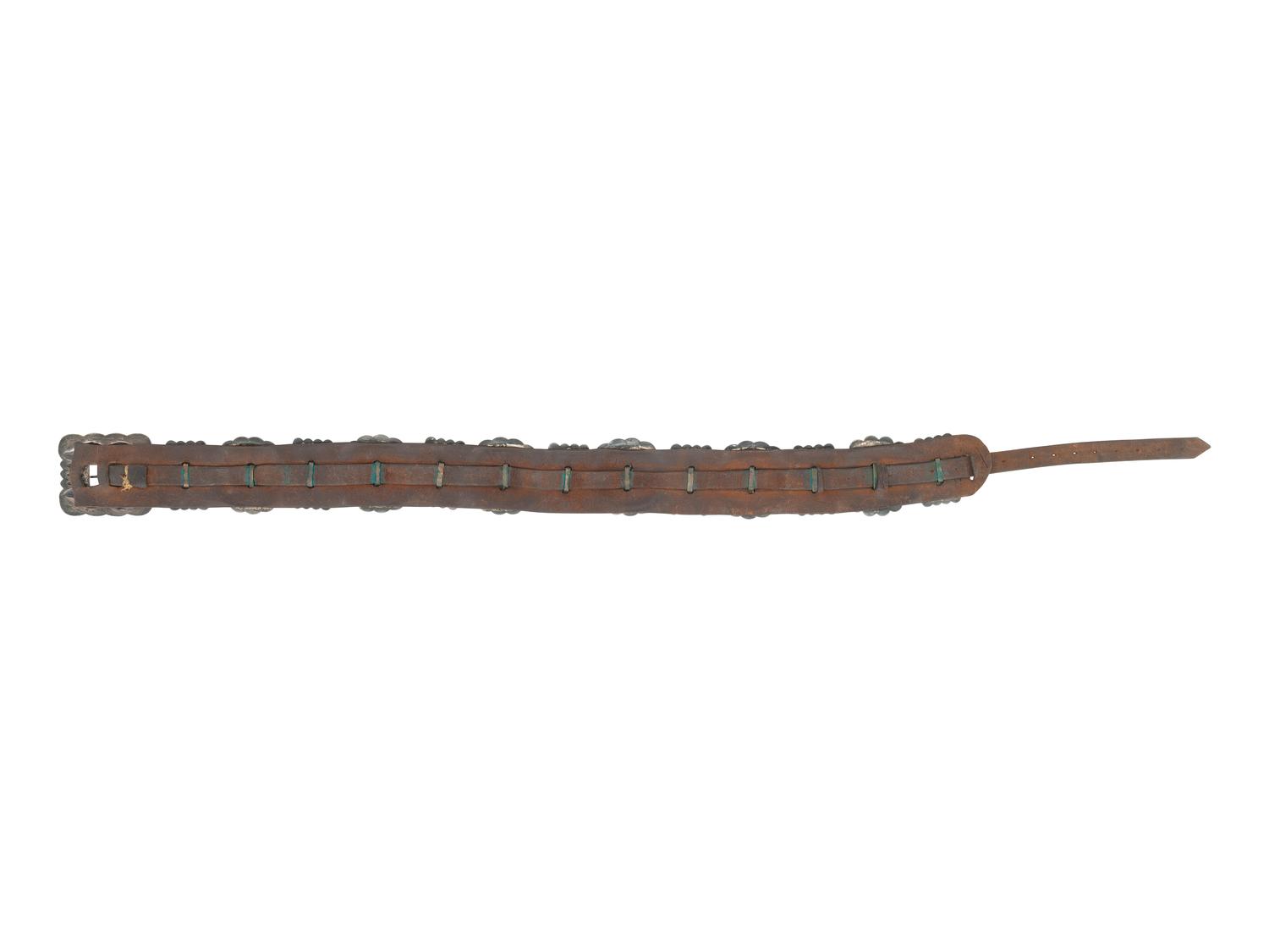 Navajo Silver and Turquoise Concha Belt