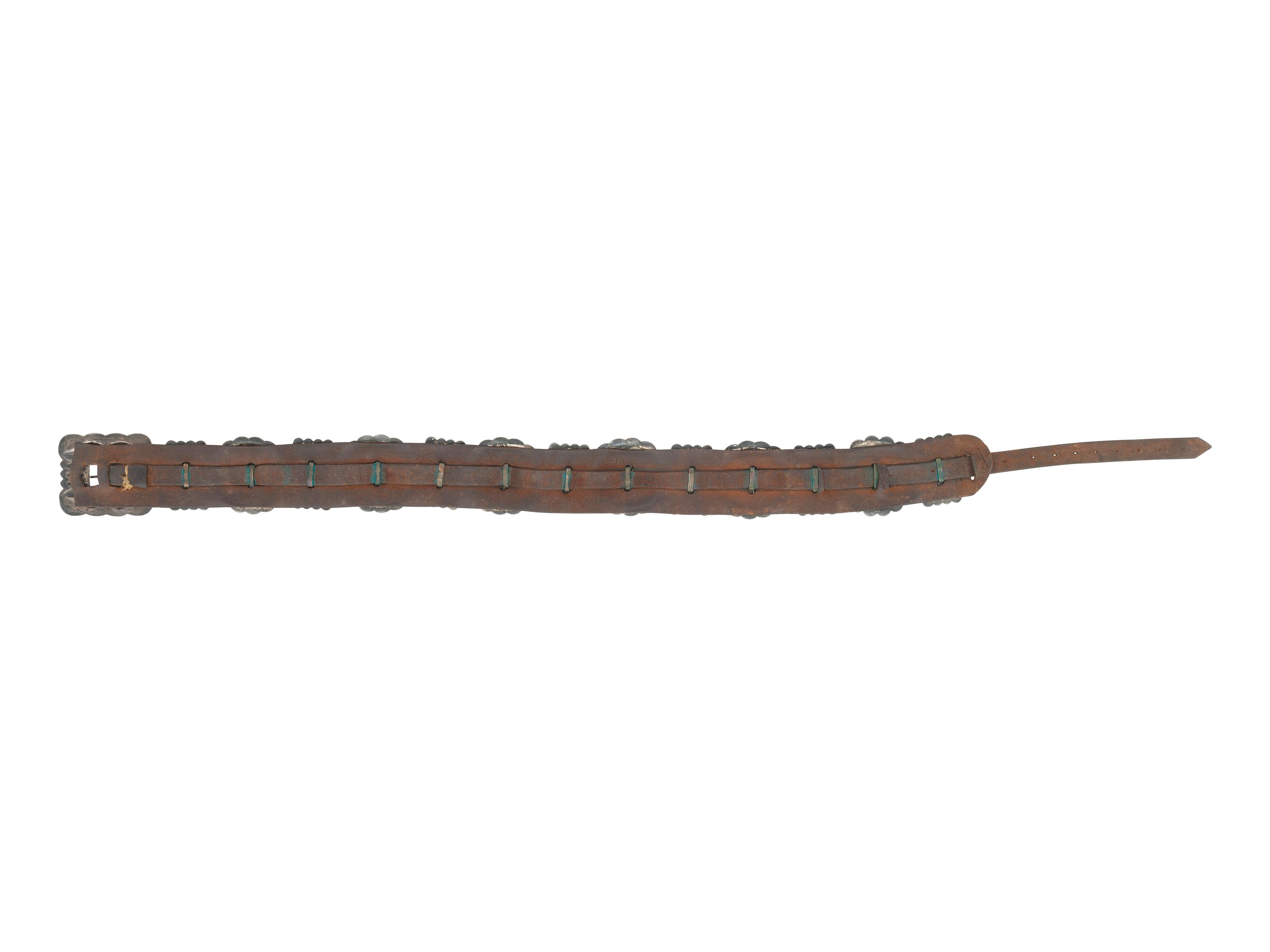 Navajo Silver and Turquoise Concha Belt