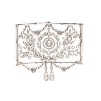 CARTIER, BELLE ÉPOQUE, DIAMOND, ENAMEL, AND PLATINUM 'PLAQUE DE COU', CIRCA 1905
