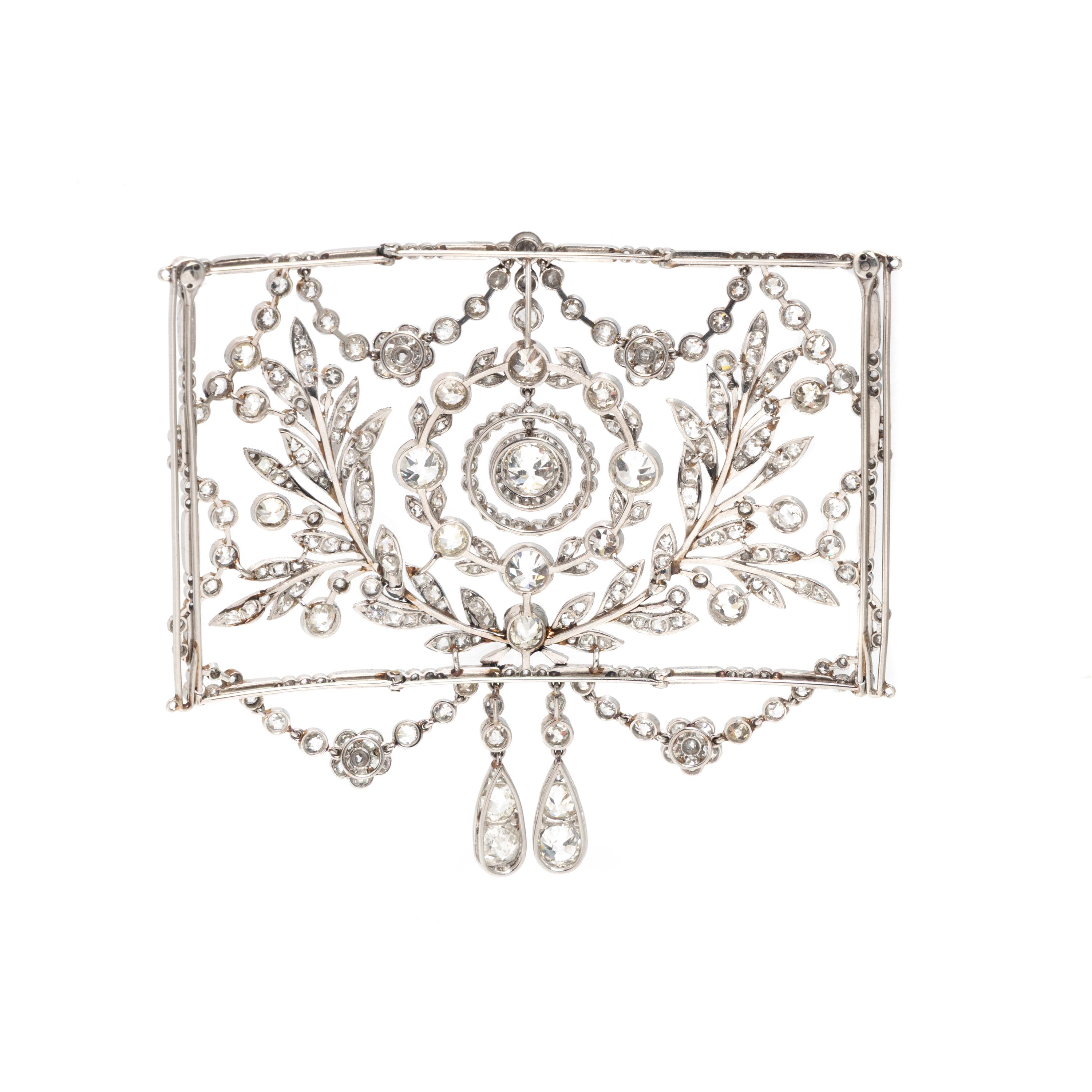 Cartier, Belle Époque, Diamond, Enamel, and Platinum 'Plaque De Cou', Circa 1905